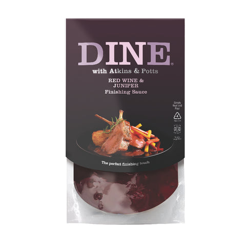 DINE with Atkins & Potts Red Wine & Juniper Sauce (6x350g)