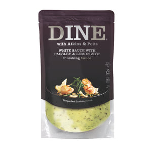 DINE with Atkins & Potts White Sauce with Parsley & Lemon Zest (6x350g)