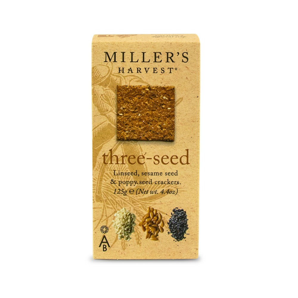 Artisan Biscuits Miller's Harvest Three Seed Crackers (6x125g)