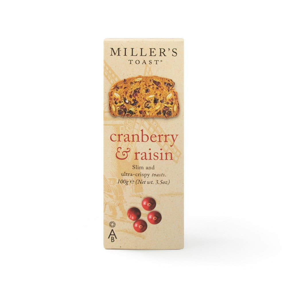 Artisan Biscuits Miller's Toast Cranberry & Raisin (6x100g)