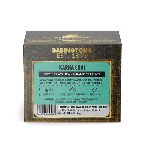 Babingtons Blends Karha Chai Tea (8x18 Pyramids)