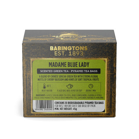 Babingtons Blends Madame Blue Lady Tea (8x18 Pyramids)