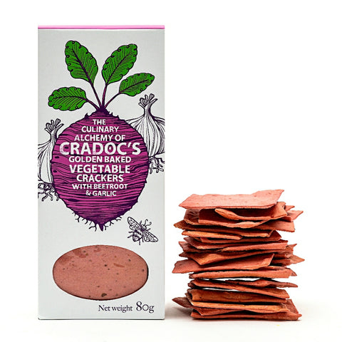 Cradoc's Vegetable Crackers with Beetroot & Garlic (6x80g)