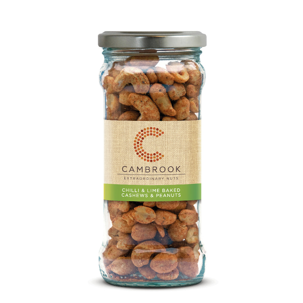 Cambrook Baked Chilli & Lime Cashews & Peanuts Jar (6x170g)