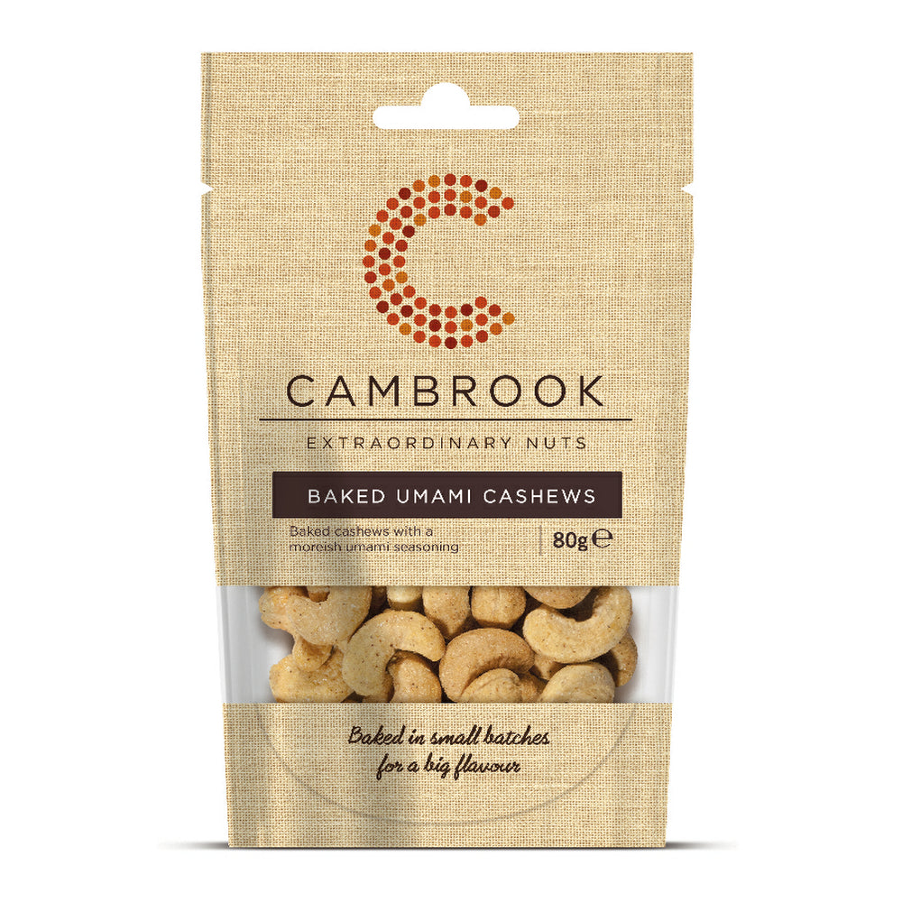 Cambrook Baked Umami Cashews (9x80g)