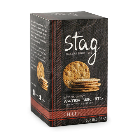 Stag Chilli Water Biscuits (12x150g)