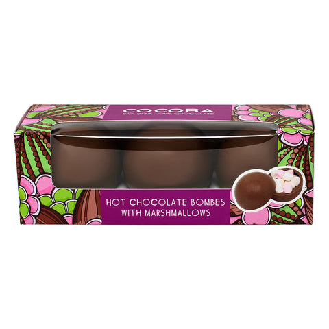 Cocoba Milk Hot Chocolate Bombes with Marshmallows Trio (6x150g)