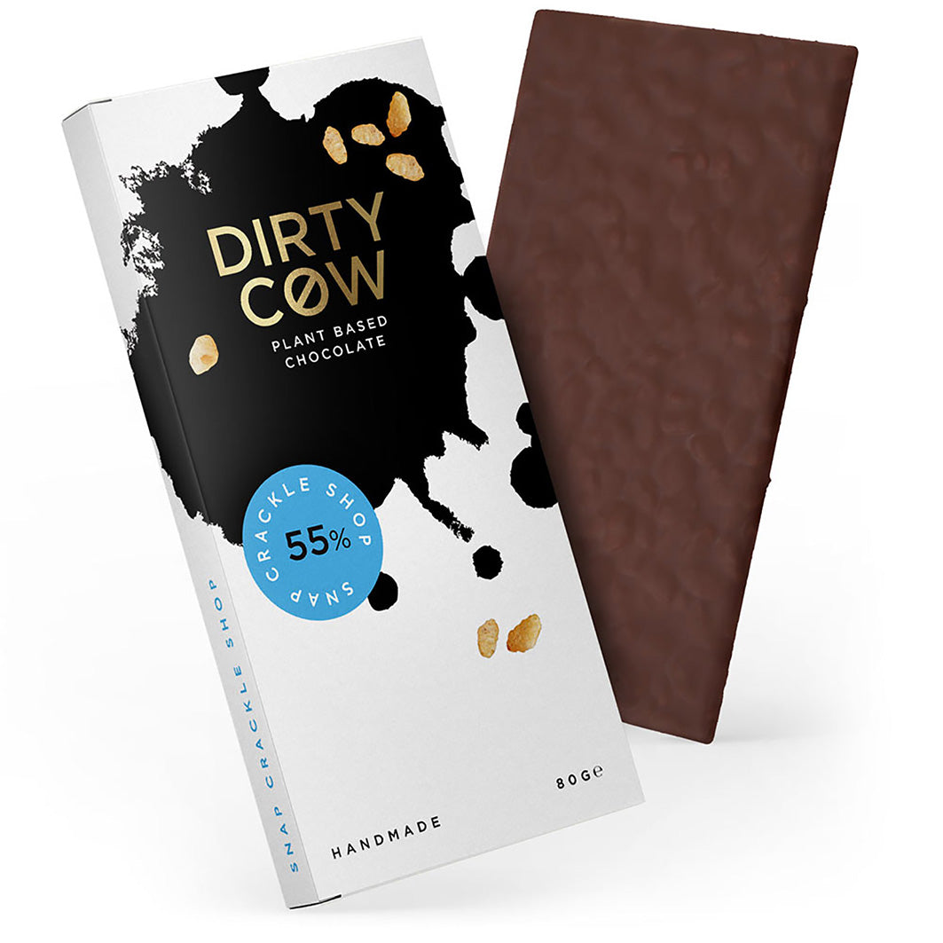 Dirty Cow Snap Crackle Shop Plant Based Chocolate Bar (12x80g)