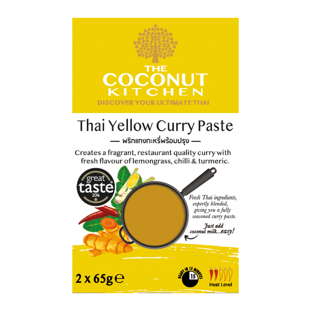 The Coconut Kitchen Thai Yellow Curry Paste (6x130g)