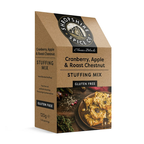 Shropshire Spice Co Gluten Free Cranberry, Apple & Chestnut Stuffing Mix (6x120g)