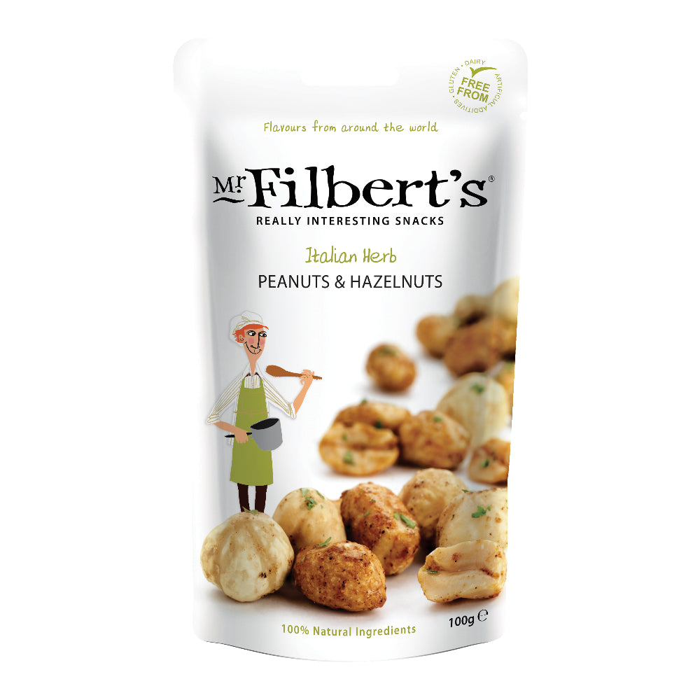 Mr Filbert's Italian Herbs Peanuts & Hazelnuts (12x100g)