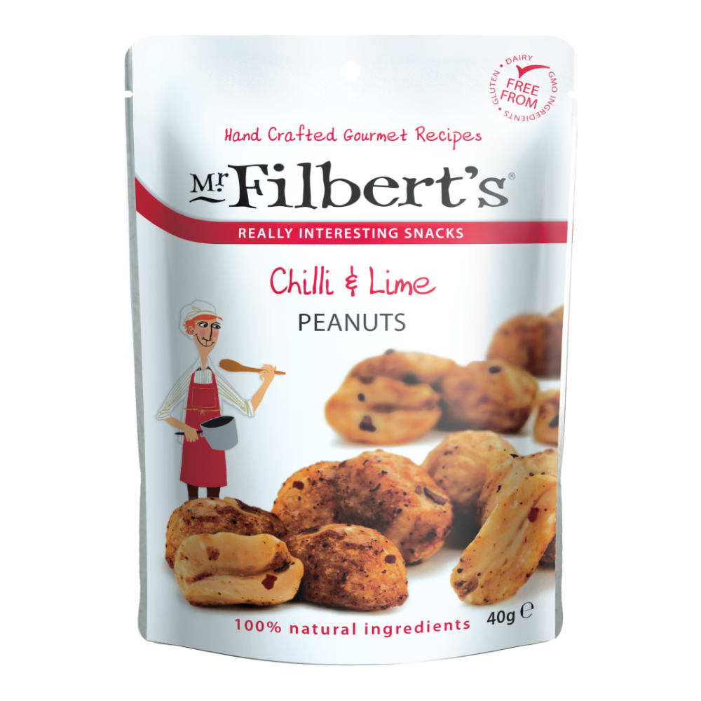 Mr Filbert's Chilli & Lime Peanuts Pocket Snacks (20x40g)
