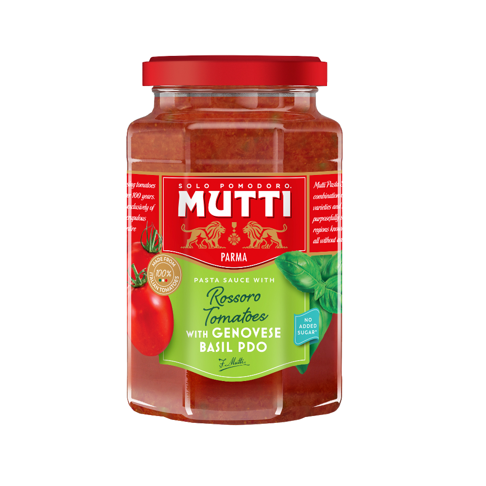 Mutti Pasta Sauce with Genovese Basil PDO (6x400g)