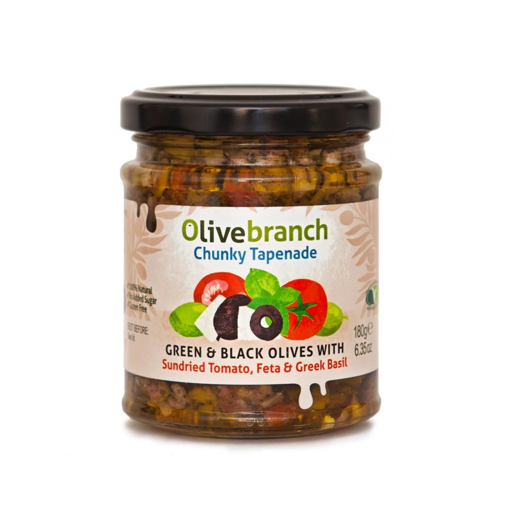Olive Branch Sundried Tomato, Feta & Basil Tapenade (6x180g)