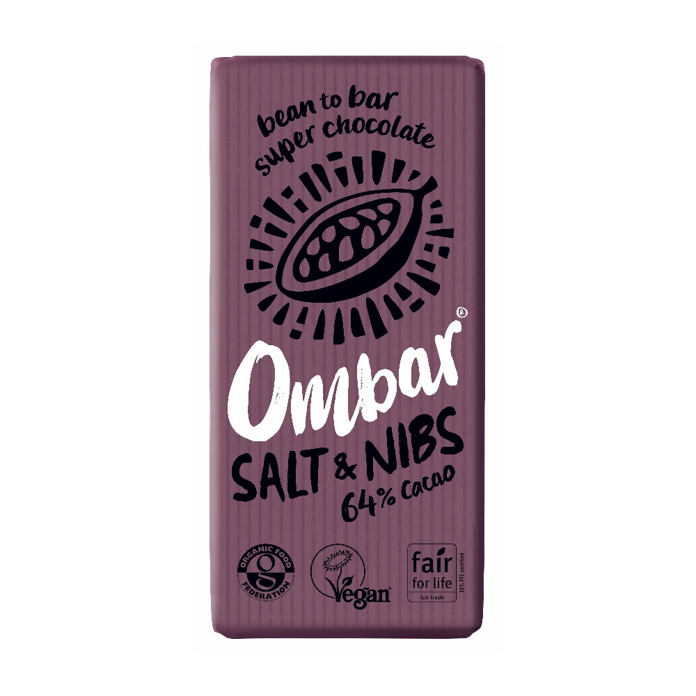 Ombar Salt & Nibs Chocolate Bar (10x70g)