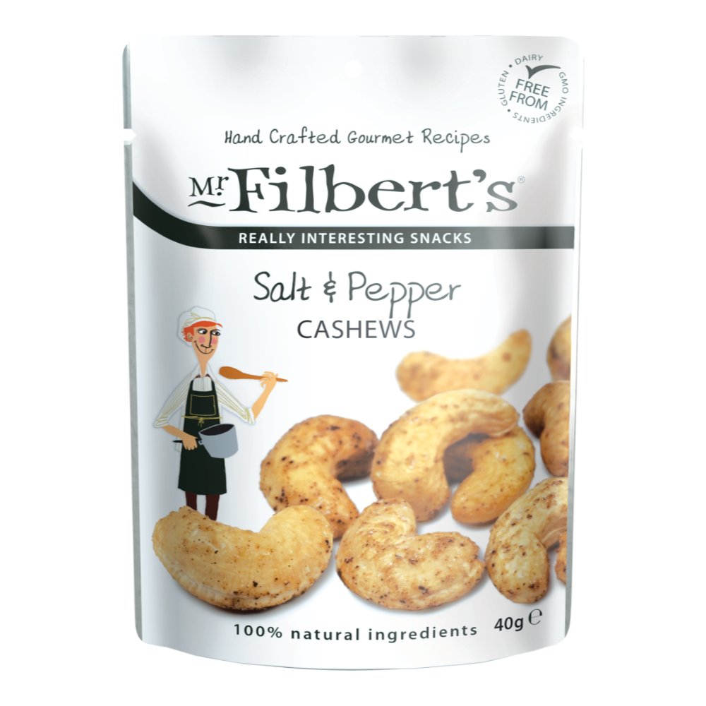 Mr Filbert's Salt & Pepper Cashews (20x40g)