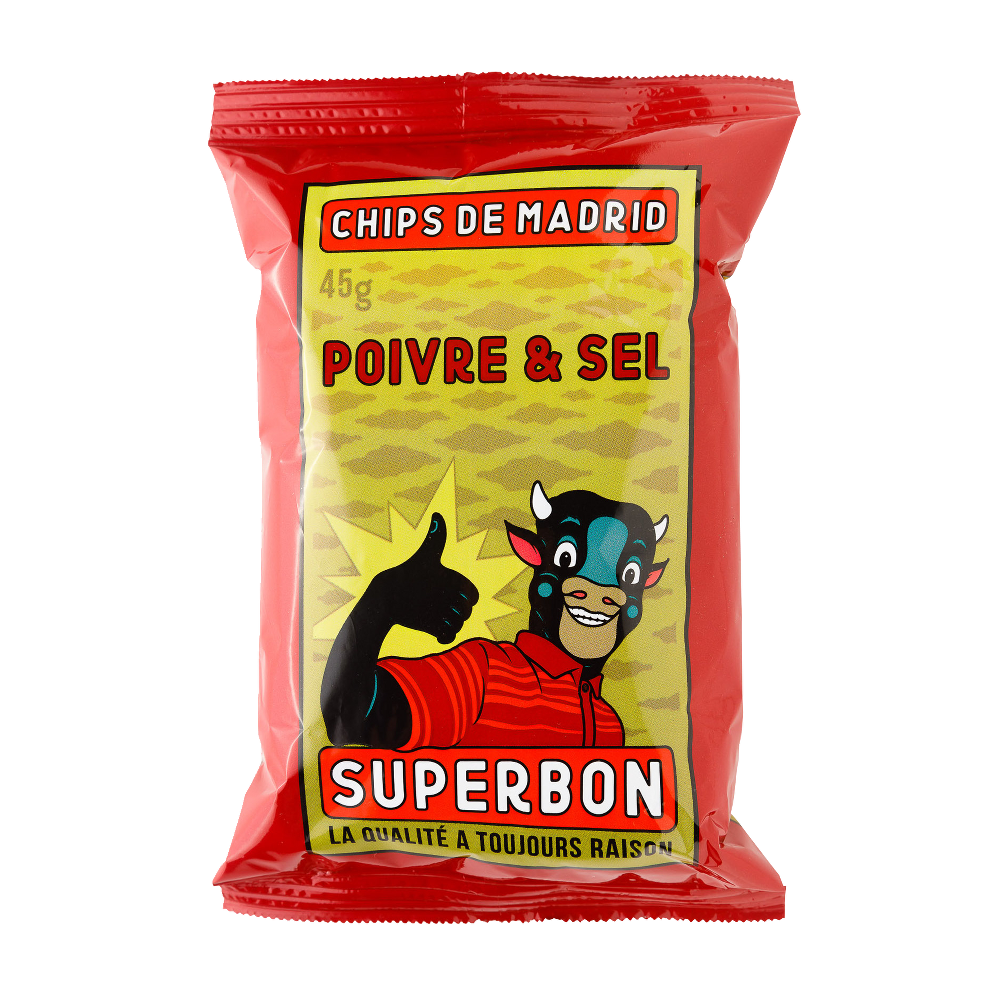 Superbon Poivre & Sel (Pepper & Salt) Chips (36x45g)