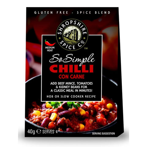 Shropshire Spice Co So Simple Chilli Con Carne Spice Blend (10x40g)