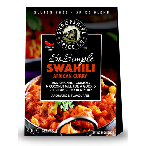 Shropshire Spice Co So Simple Swahili African Curry Spice Blend (10x40g)
