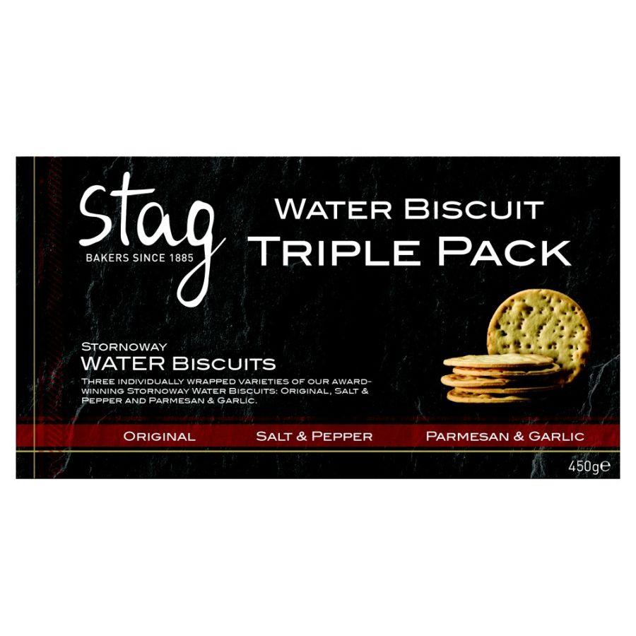 Stag Water Biscuit Triple Pack (4x450g)