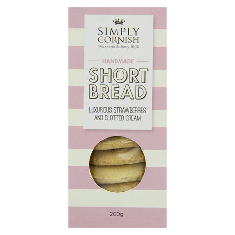 Simply Cornish Strawberries & Clotted Cream Shortbread (12x200g)