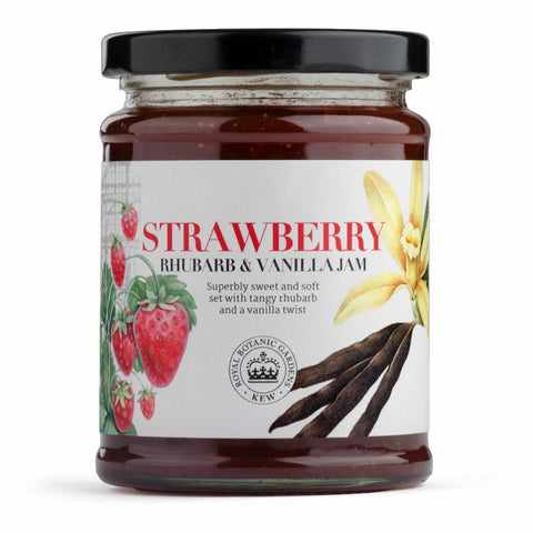 RBG Kew Strawberry, Rhubarb & Vanilla Jam (12x340g)