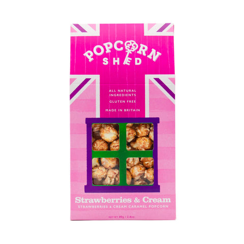 Popcorn Shed Strawberries & Cream Gourmet Popcorn Shed (10x80g)