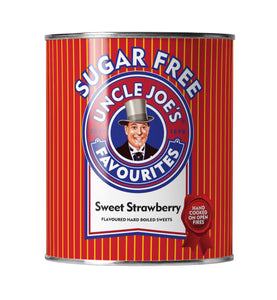 Uncle Joe's Sugar Free Sweet Strawberry Boiled Sweets (6x120g)