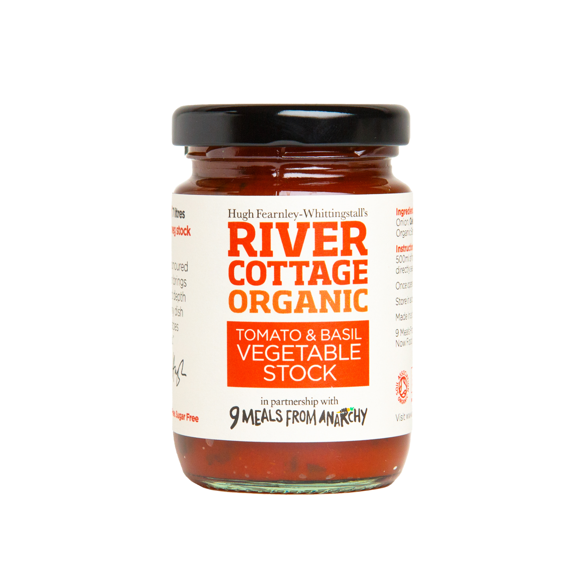 River Cottage Organic Tomato & Basil Vegetable Stock (6x105g)