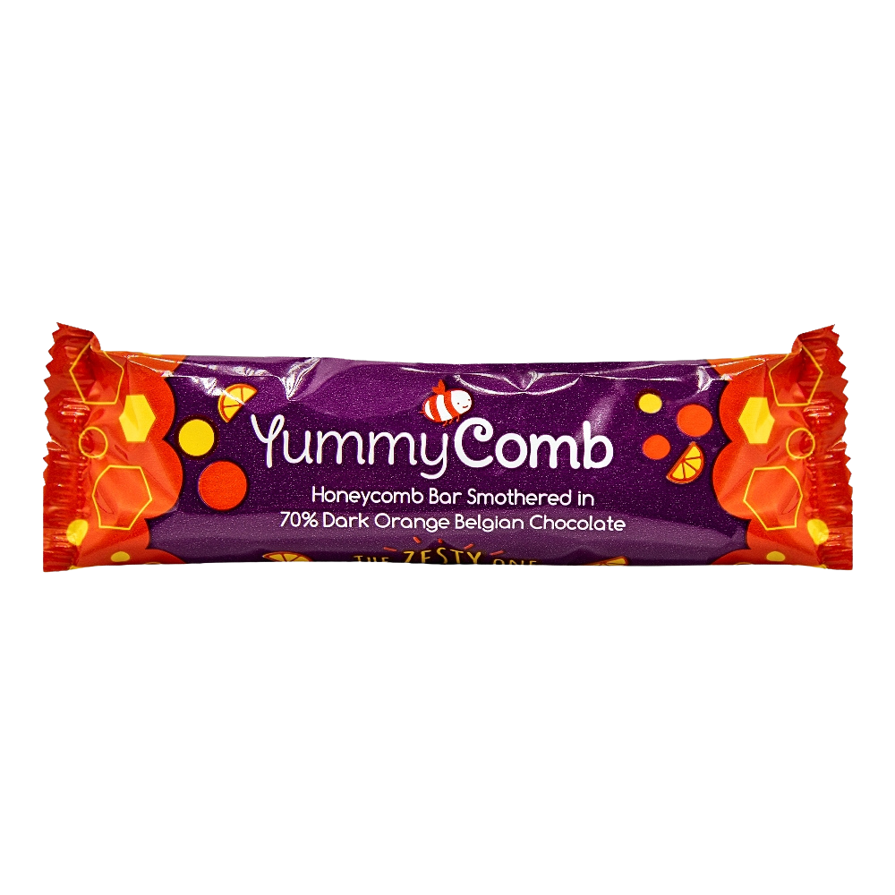 Yummycomb 70% Dark Orange Chocolate Honeycomb Bar (12x35g)