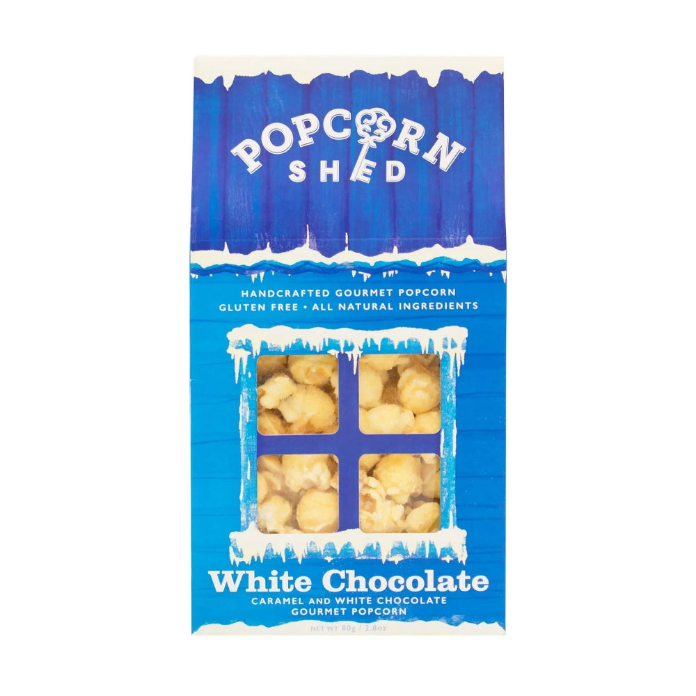 Popcorn Shed White Chocolate Gourmet Popcorn Shed (10x80g)