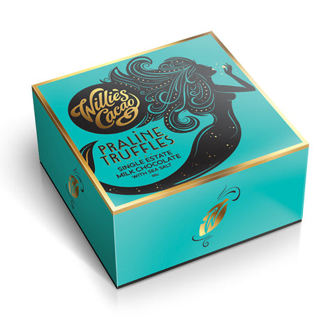 Willie's Cacao Milk Chocolate Praline Truffles with Sea Salt (8x35g)