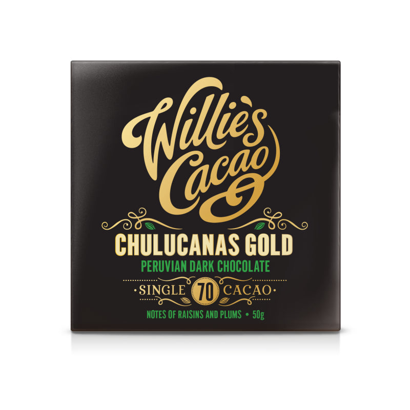 Willies Cacao Chulucunas Gold Peruvian Dark Chocolate Bar (12x50g)