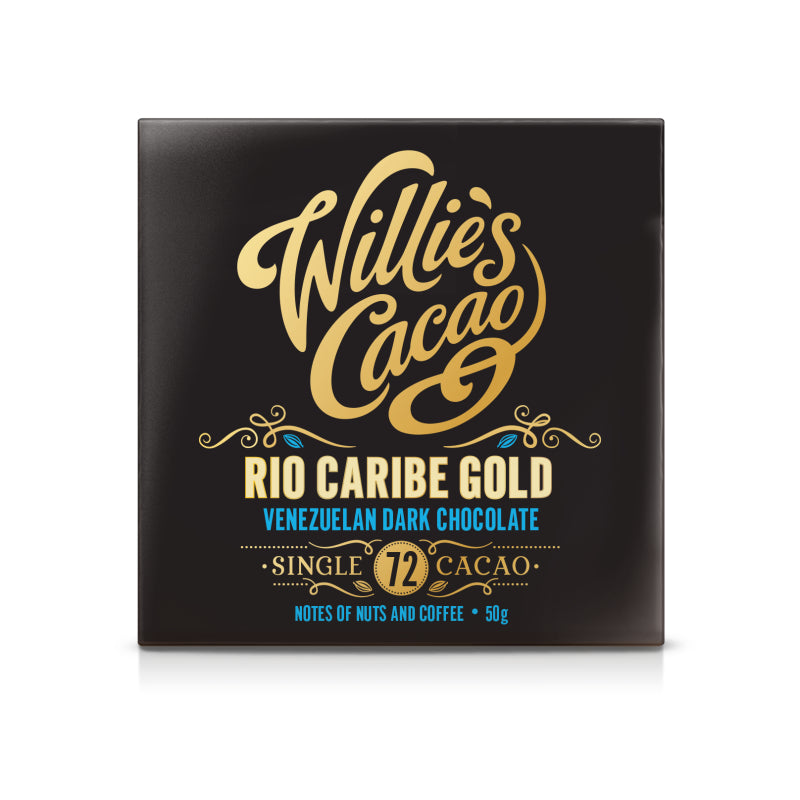 Willies Cacao Rio Caribe Gold Venezuelan Dark Chocolate Bar (12x50g)