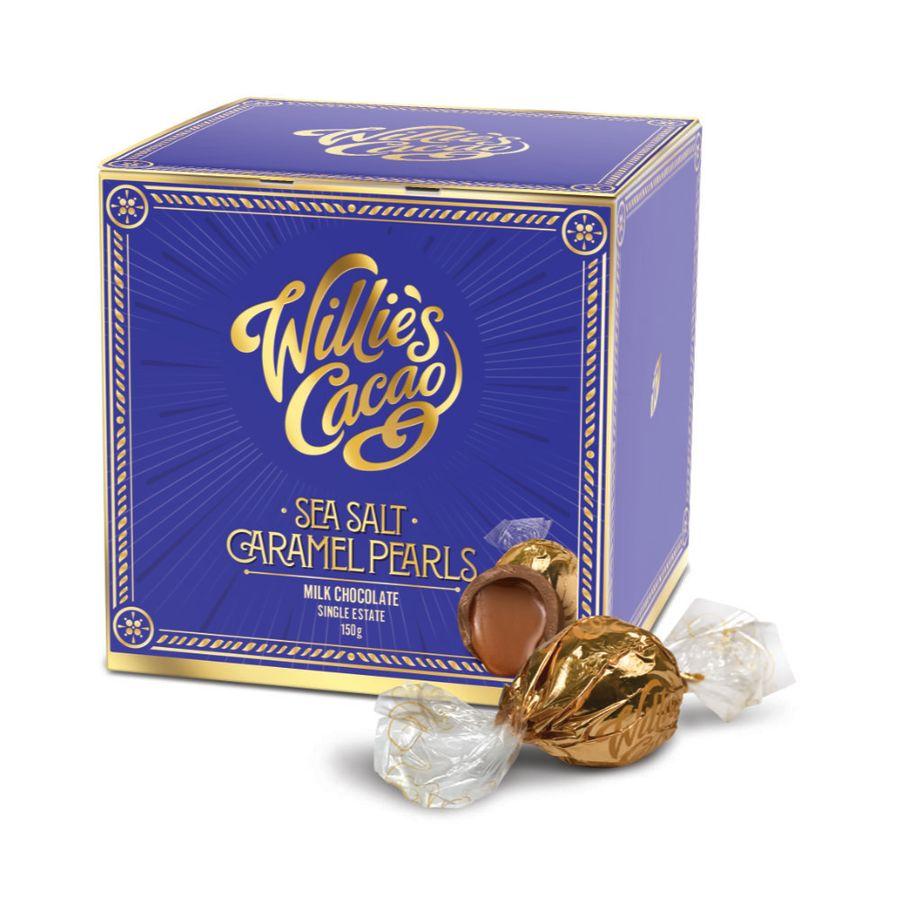 Willie's Cacao Milk Chocolate Sea Salt Caramel Pearls (6x150g)