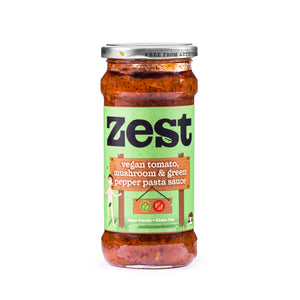 Zest Tomato, Mushroom & Green Pepper Pasta Sauce (6x340g)